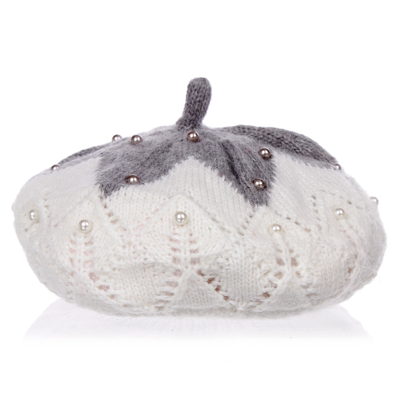 Mũ nồi len đính ngọc trai 90512 hình 1