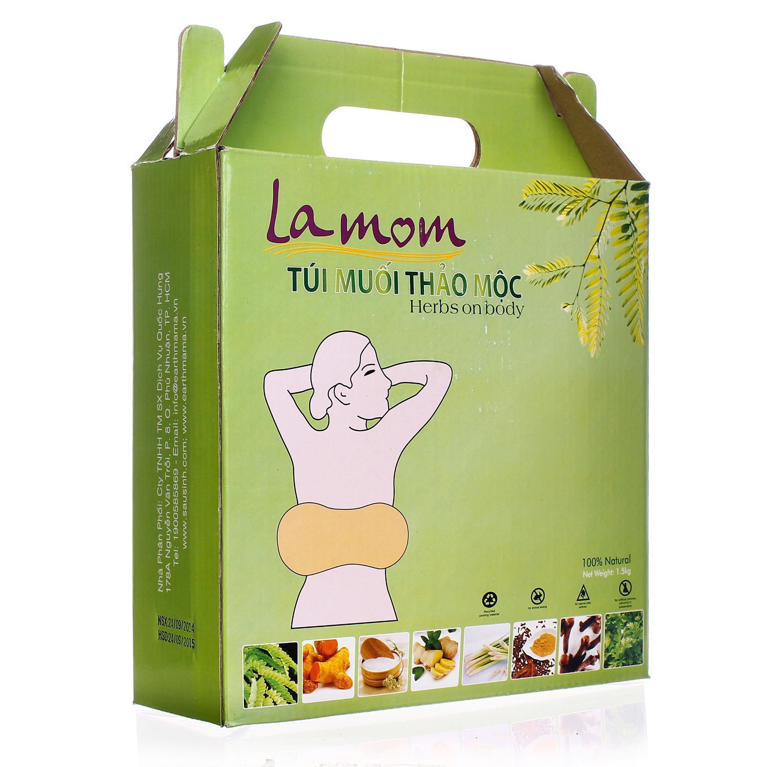 Túi muối thảo mộc Lamom 1,5kg hình 1