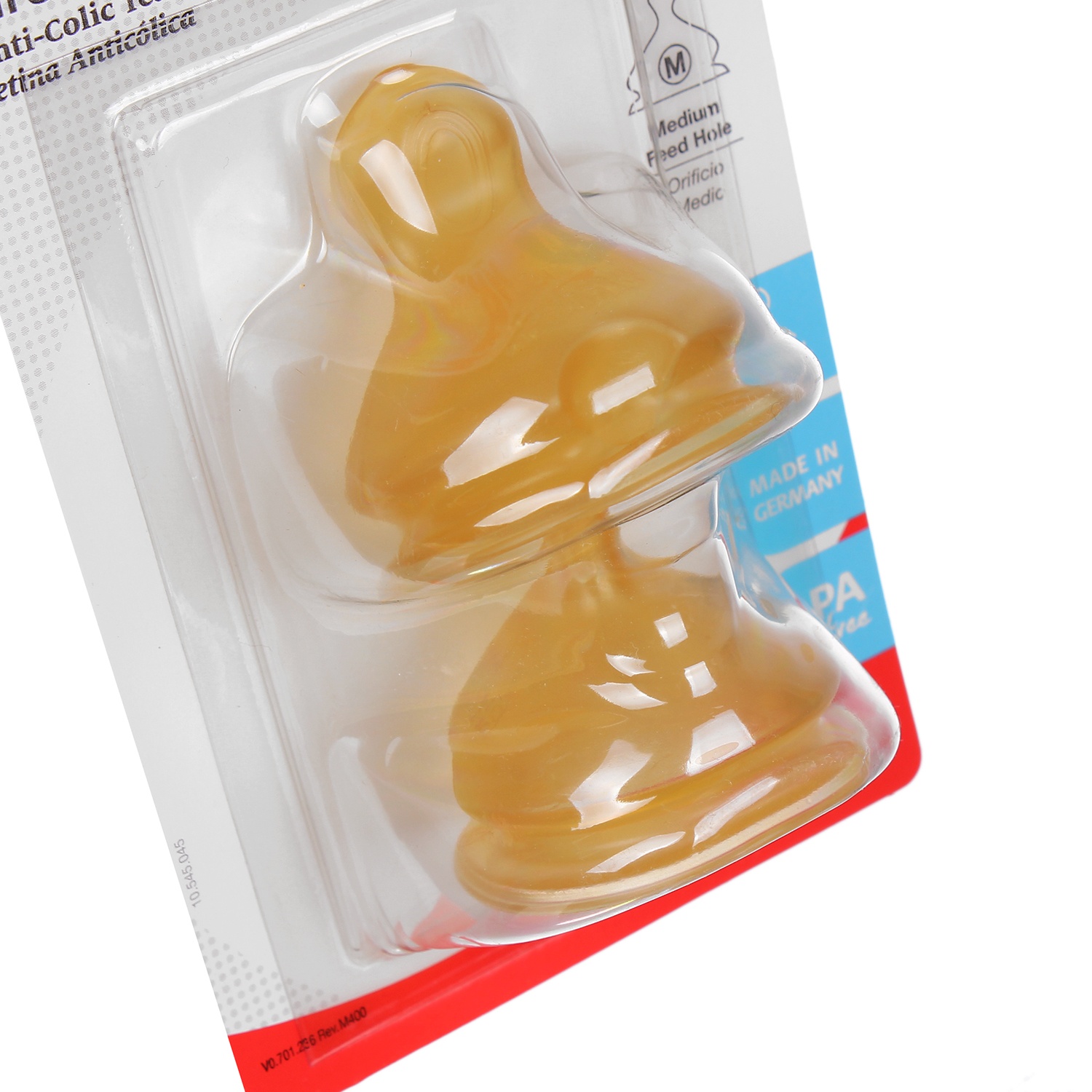 Núm ty cao su siêu mềm cổ rộng Nuk M2 hình 2