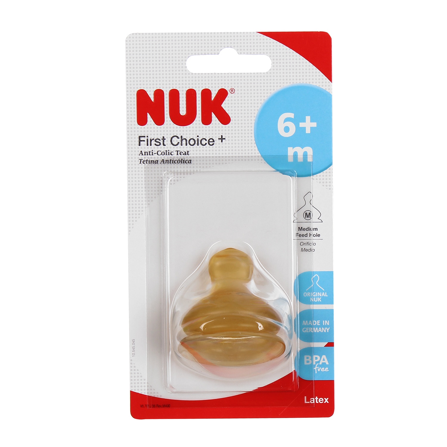 Núm ty cao su cổ rộng Nuk M2 hình 1