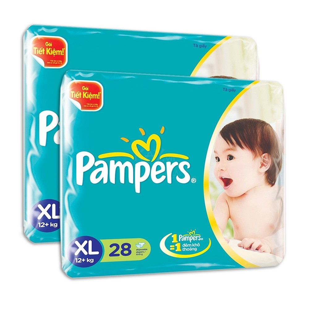 Bỉm dán Pampers size XL 28 miếng dành cho bé trên 12kg