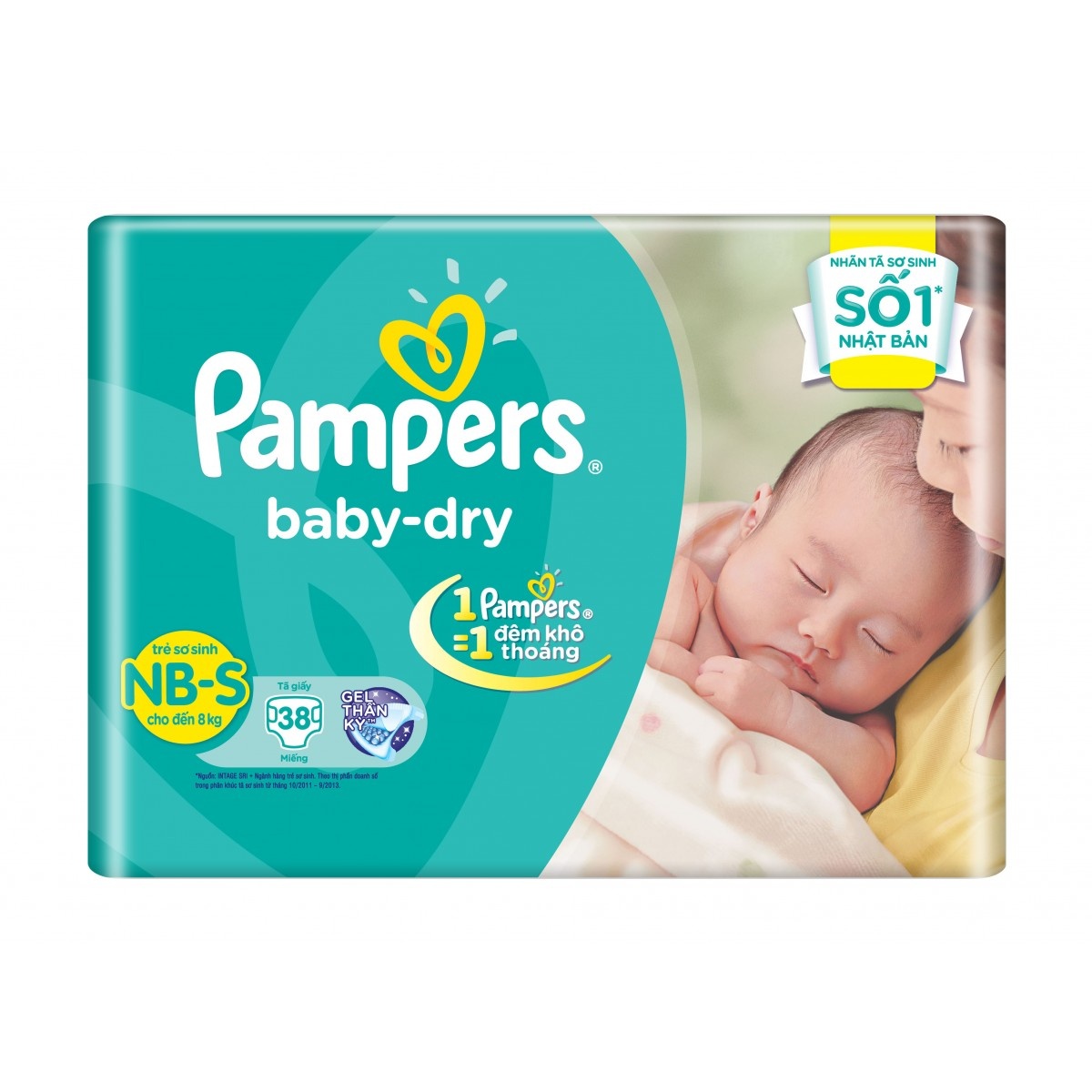 Bỉm Pampers S38 miếng (3-8kg) hình 2