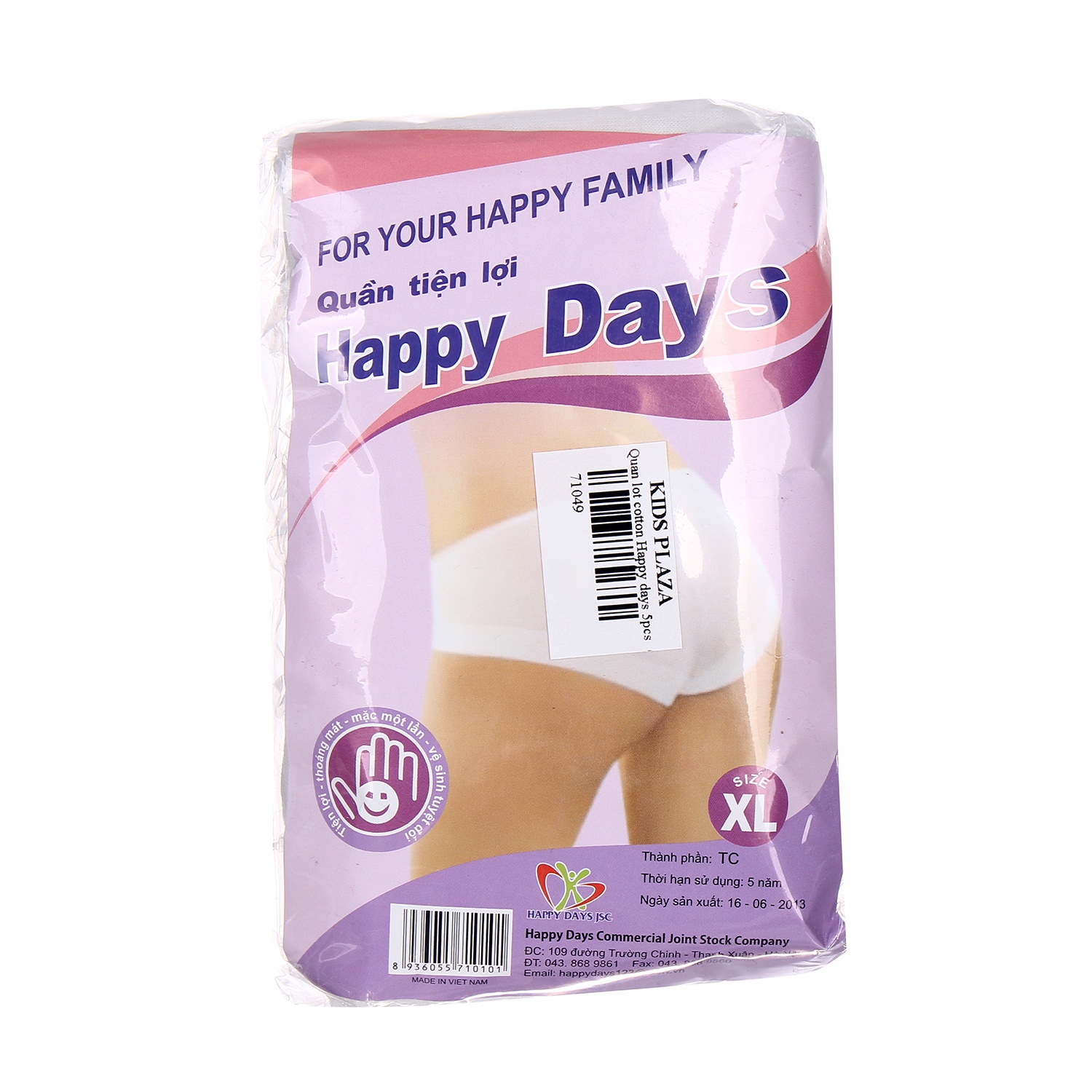 Quần lót cotton Happy days 5pcs hình 2