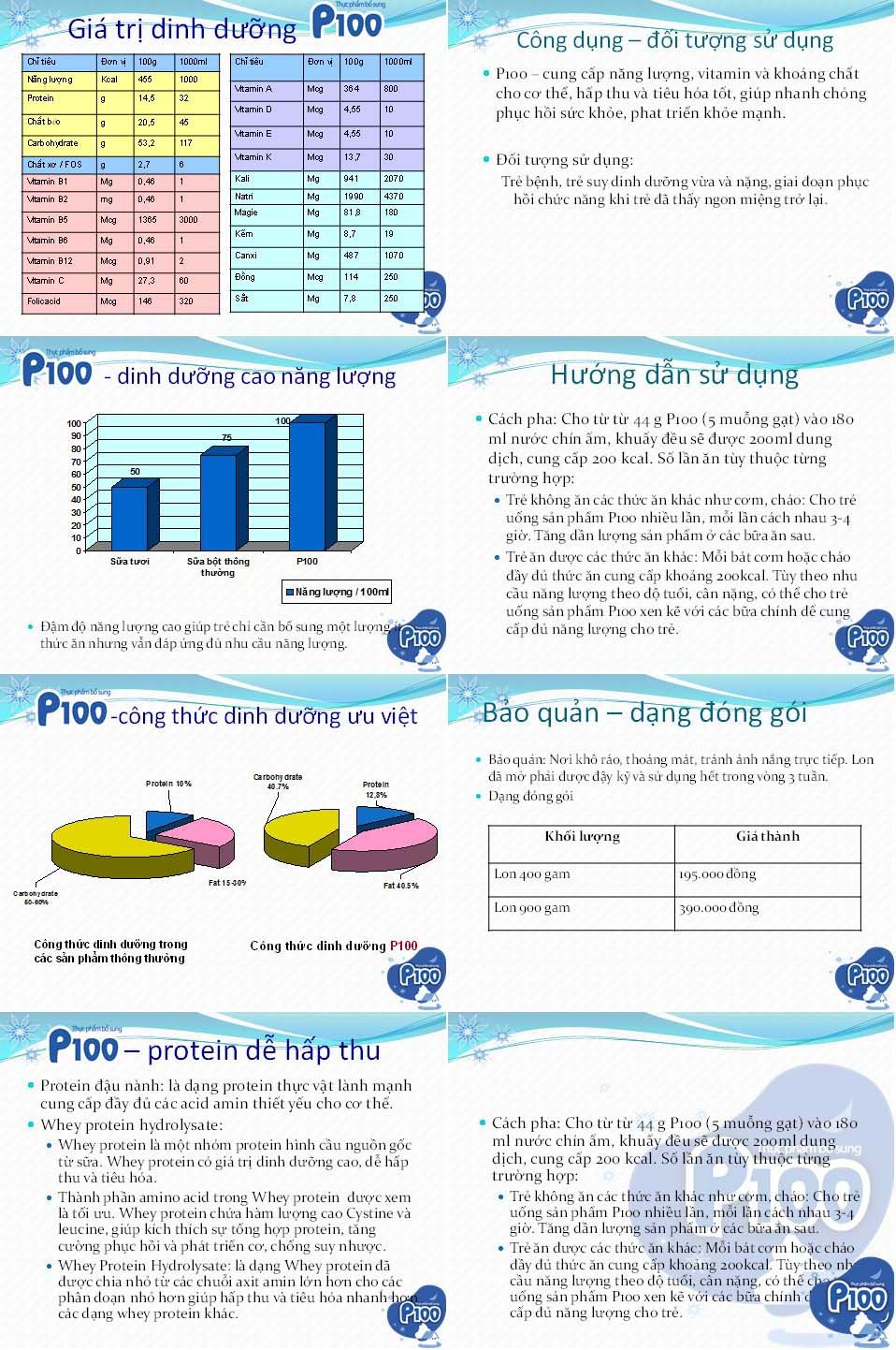 Sữa bột cho bé P100 hộp 400g hình 4