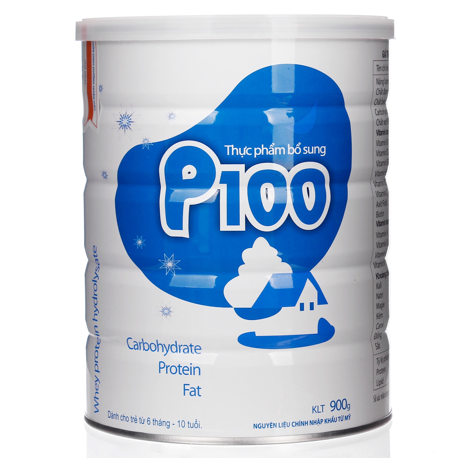 Sữa bột cho bé P100 hộp 900g hình 1