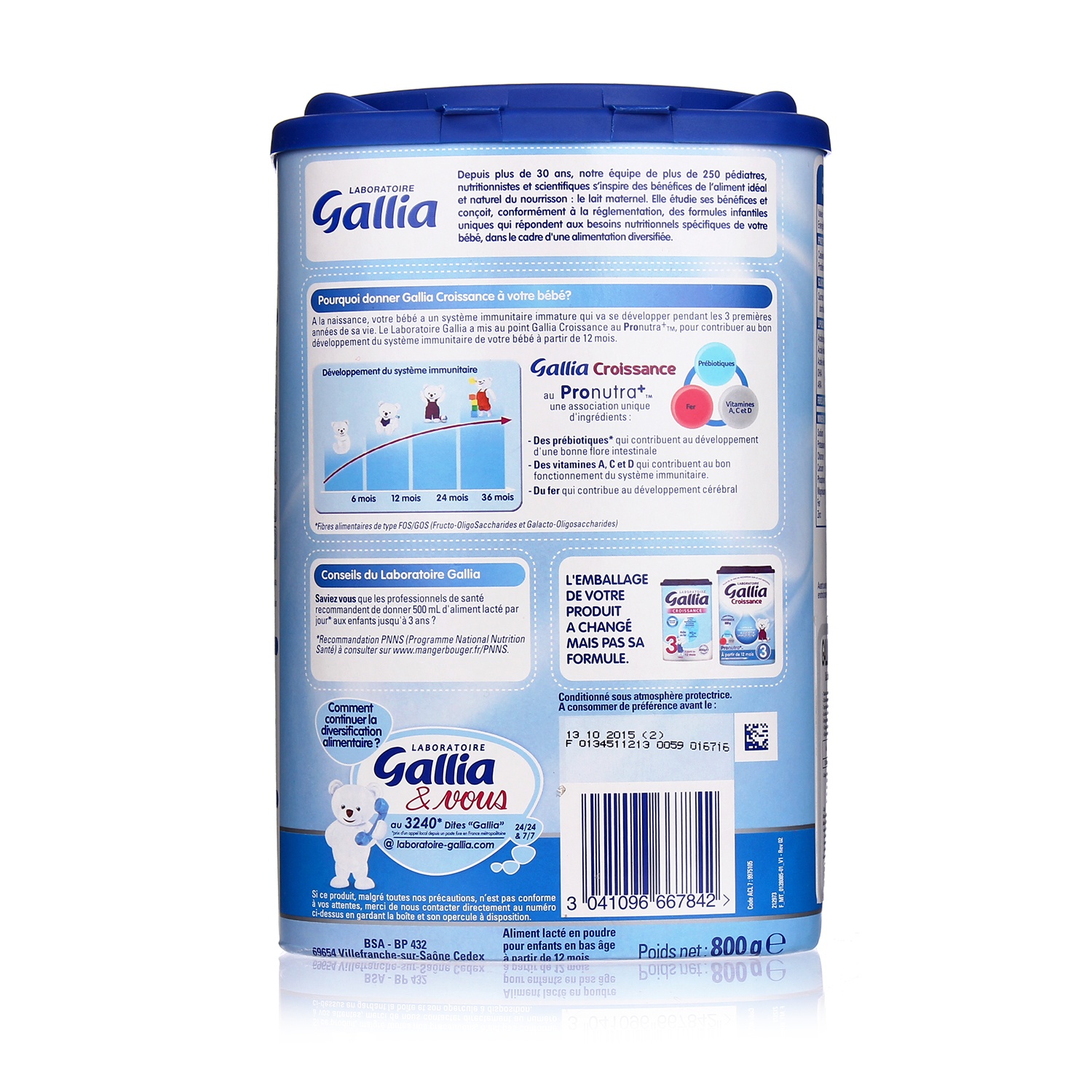 Sữa Gallia Croissance số 3 800gr hình 2