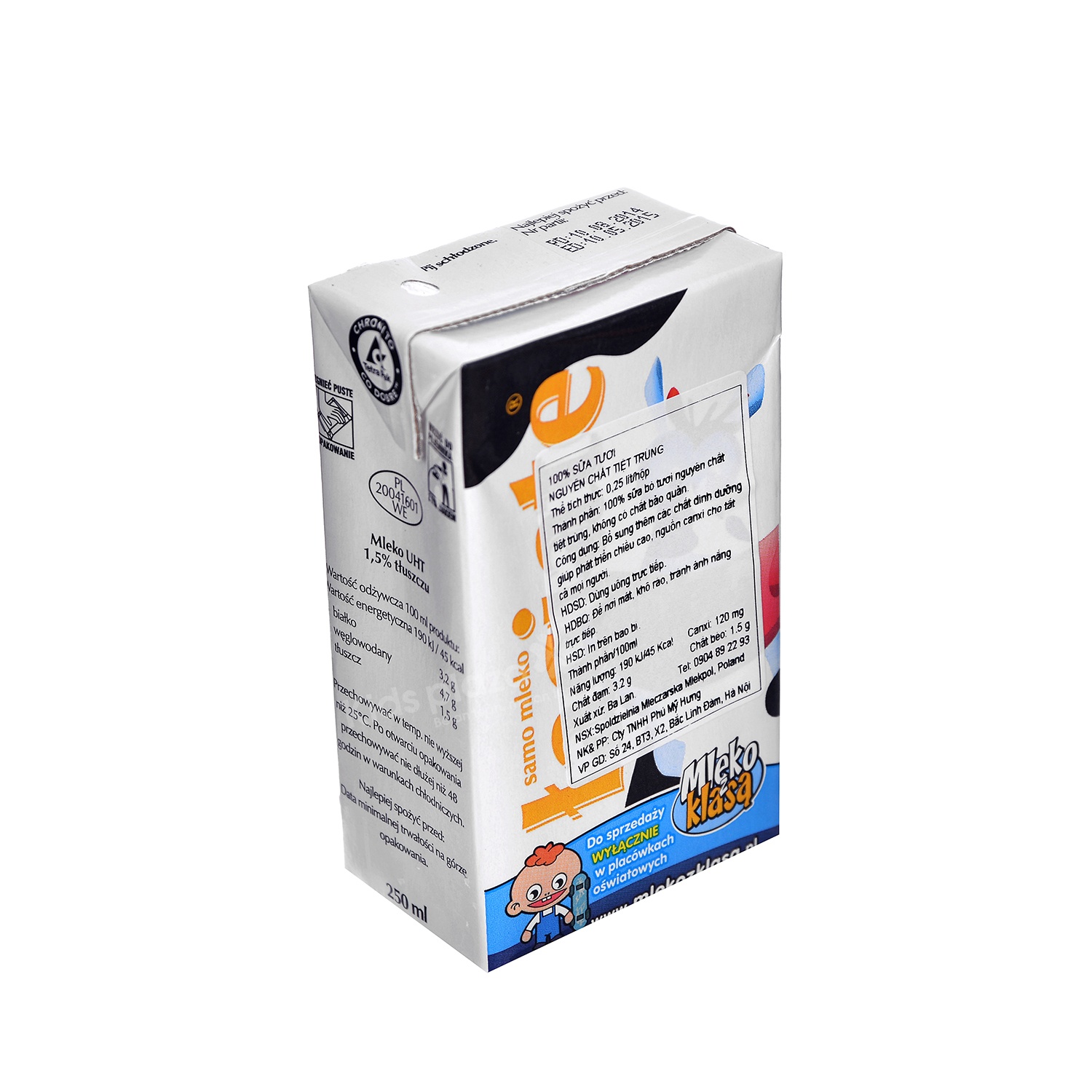 Sữa Laciate không đường 250ml hình 2