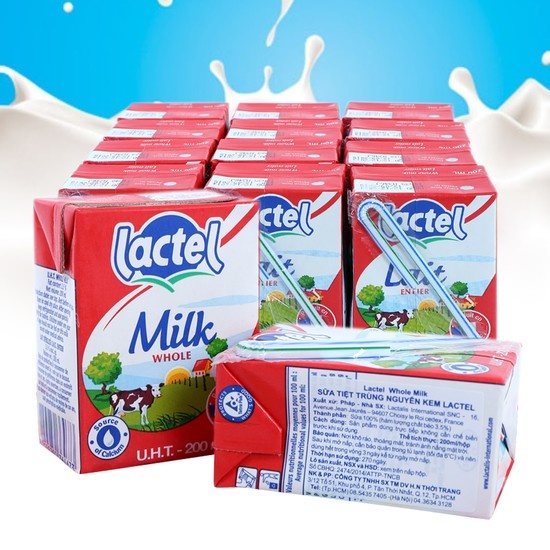 Sữa tươi nguyên kem Lactel 200ml hình 1