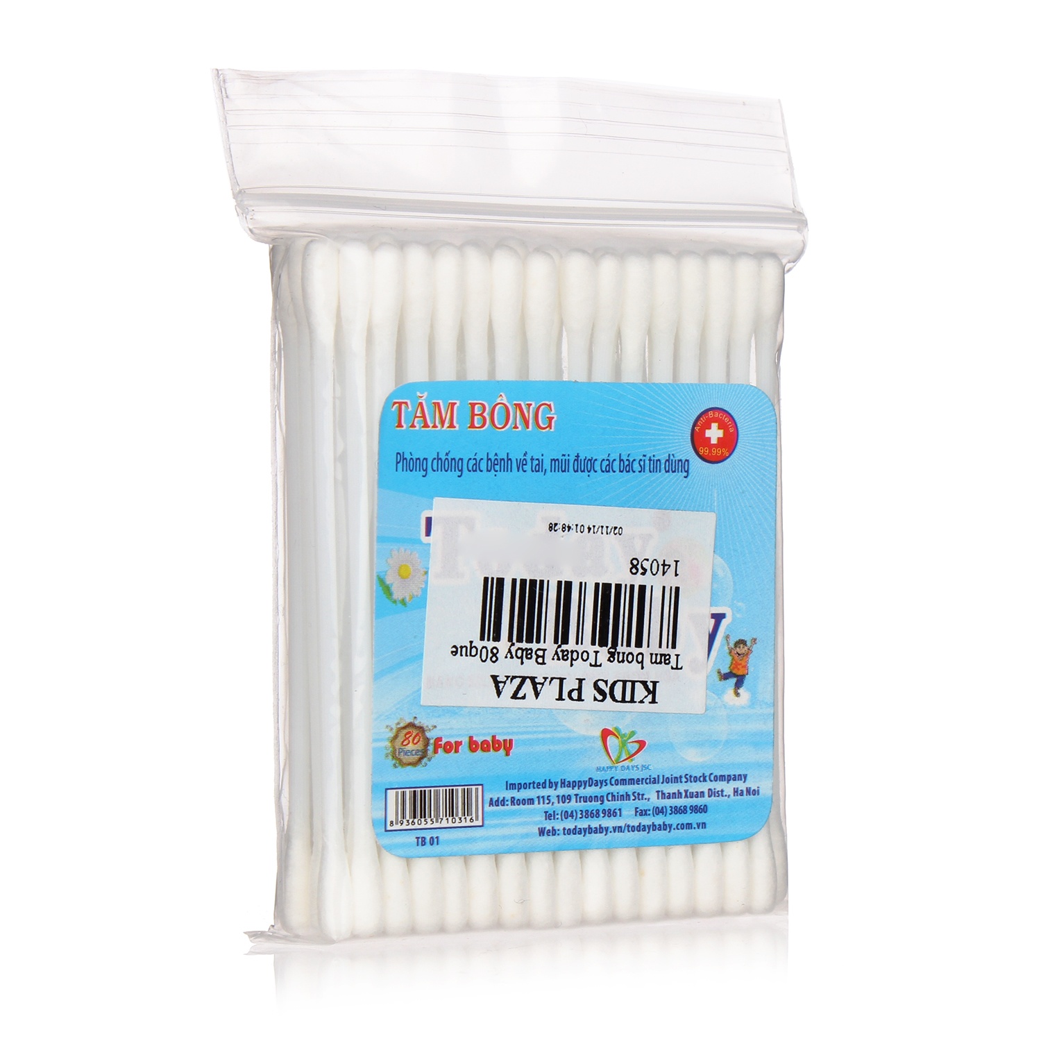 Tăm bông Today Baby 80 que hình 1