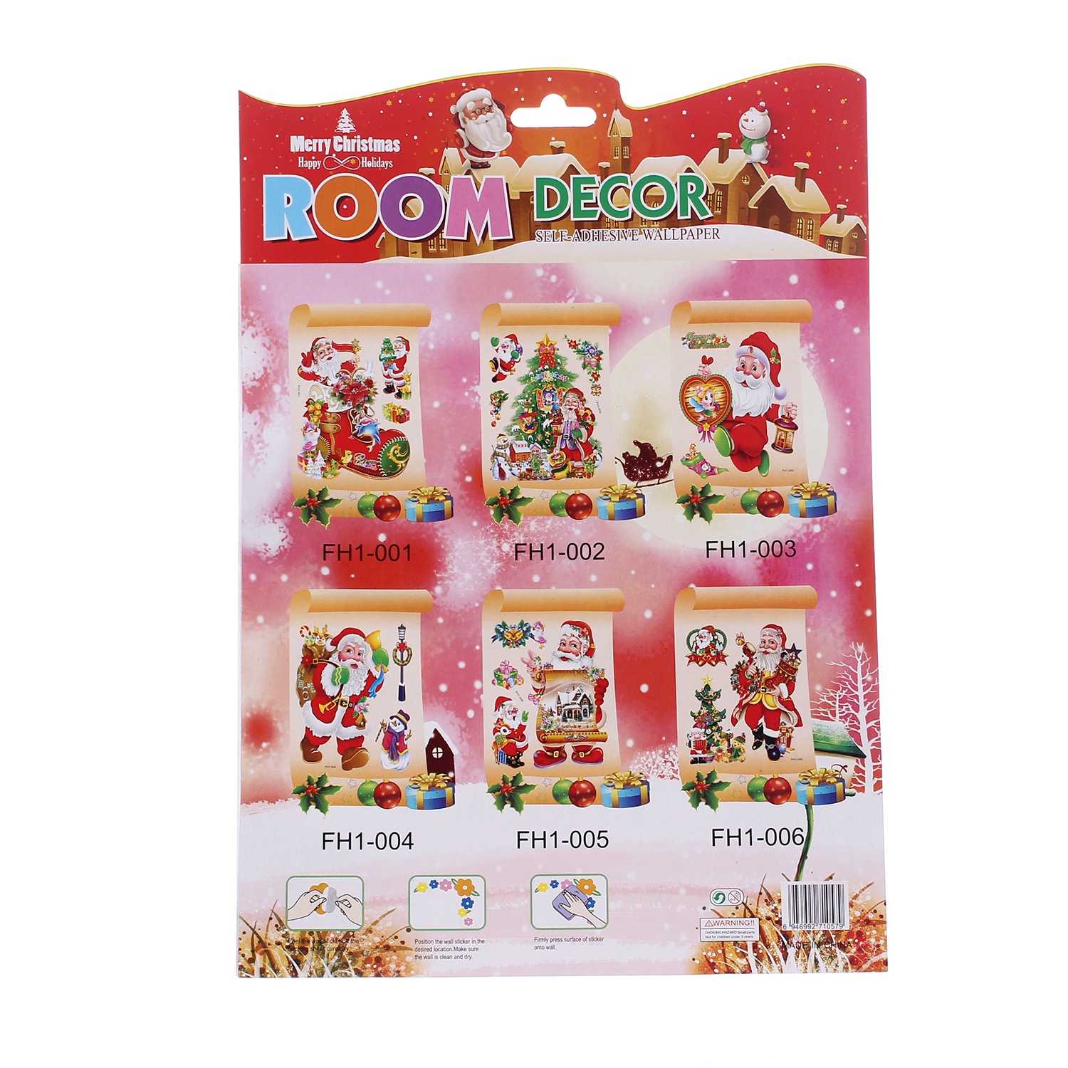 Tranh dán tường 3D Noel loại bé hình 2