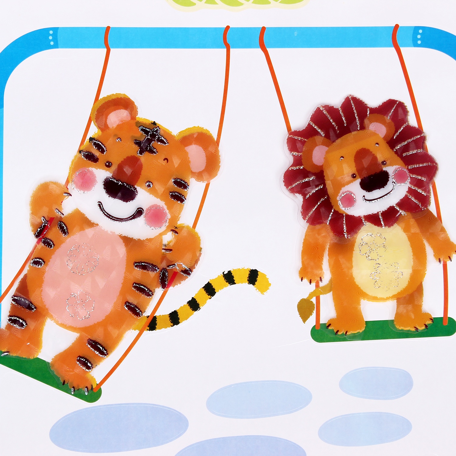 Tranh dán tường 3D vườn thú hình 2