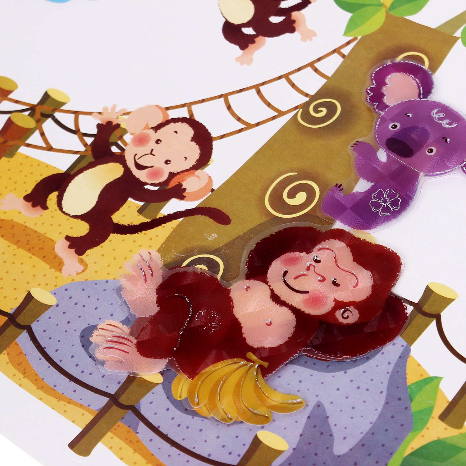 Tranh dán tường 3D vườn thú hình 3