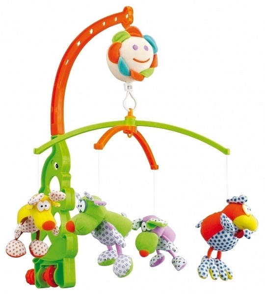 Đồ treo cũi bằng bông có nhạc, hình các con vật Canpol 9/927 hình 1