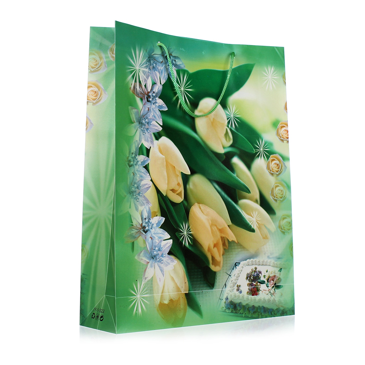 Túi lụa hoa đựng quà (loại to) hình 3