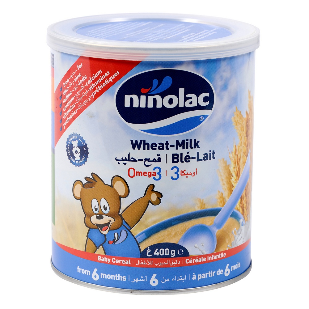 Bột Ninolac lúa mì sữa hộp 400g Bột Ninolac lúa mì sữa hộp 400g hương vị thơm ngon cho bé