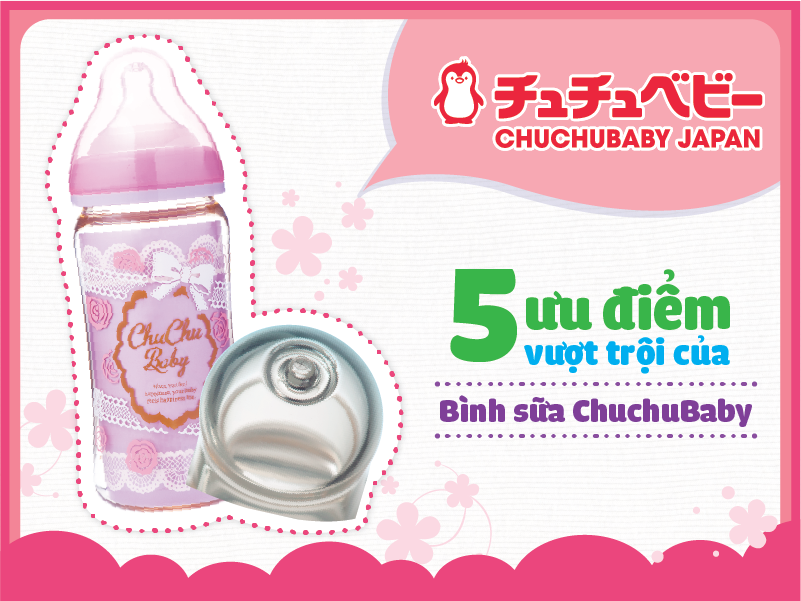 5 ưu điểm vượt trội của bình sữa ChuchuBaby