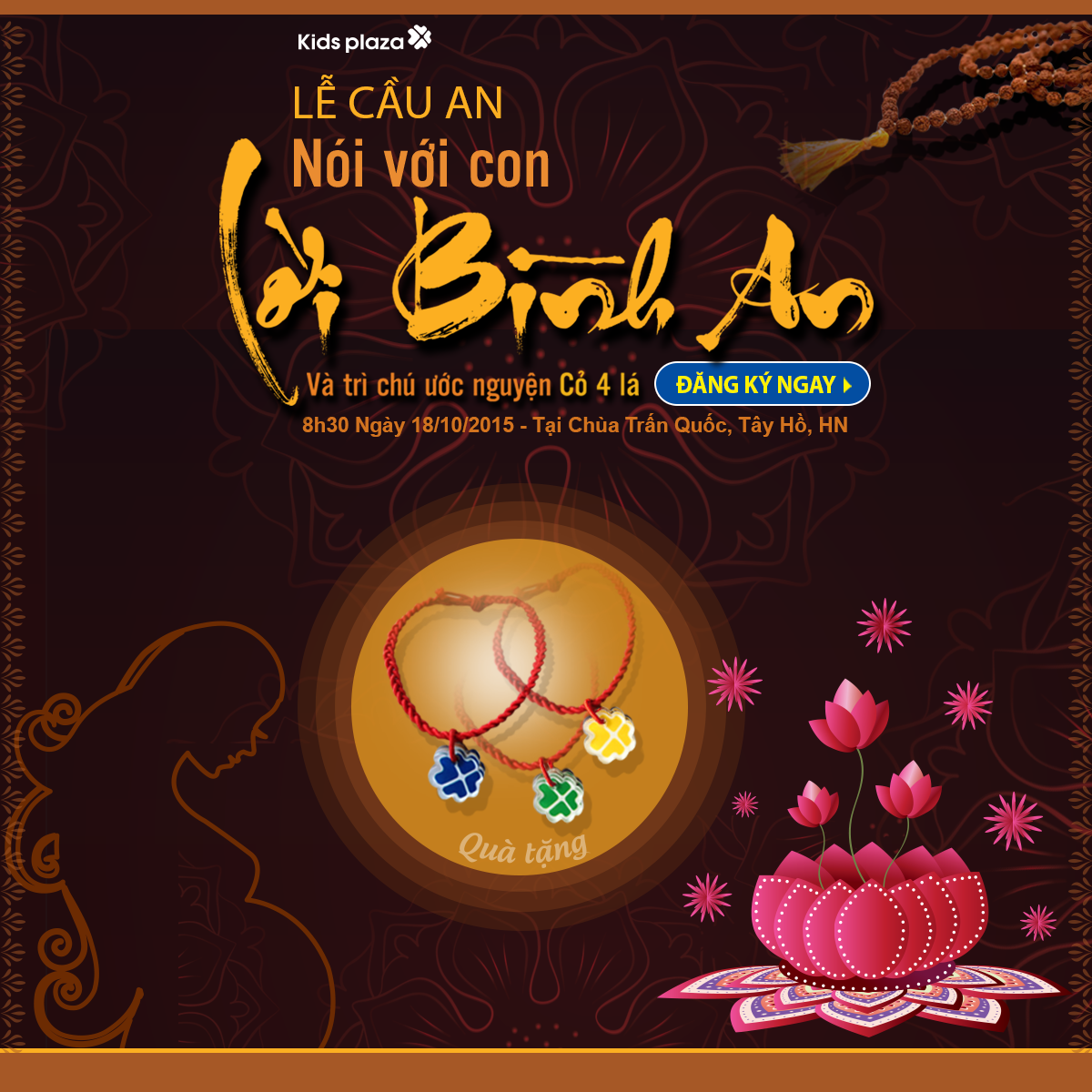 Lễ cầu an đầu tiên dành cho các mẹ bầu tại chùa Trấn Quốc