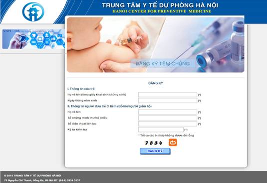 Đăng ký và tổ chức tiêm chủng vắc xin phòng bệnh Bạch hầu-Ho gà-Uốn ván-Bại liệt-Viêm màng não mủ do Hib (Pentaxim) đợt 3