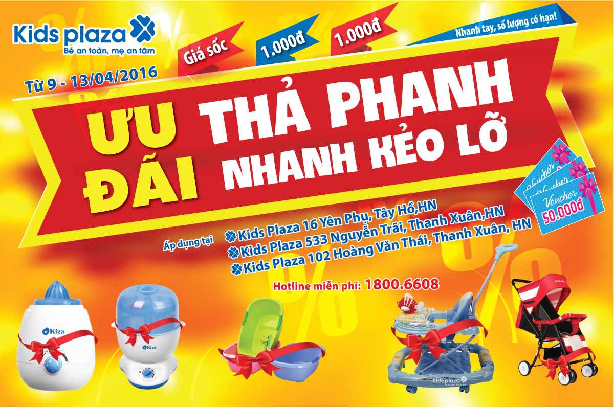 Ưu đãi thả phanh – Mua sắm giá sốc chỉ từ 1.000 đồng