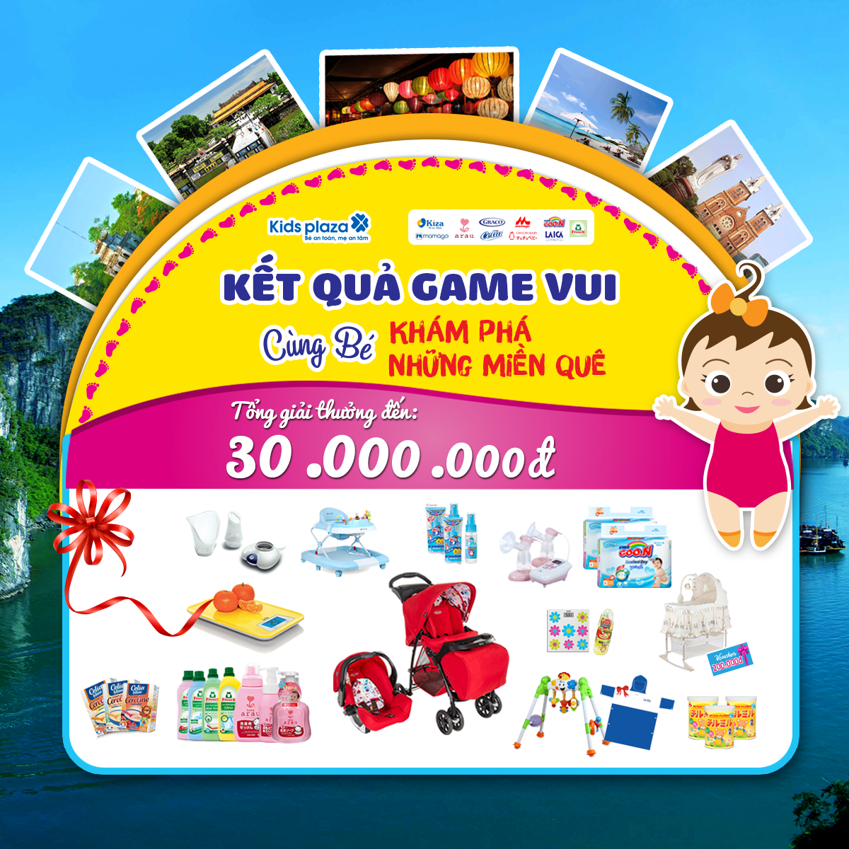 Thông báo kết quả game vui “Cùng bé khám phá những miền quê”