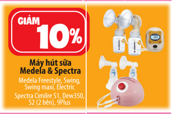 Giảm giá sốc máy hút sữa spectra, medela nhân dịp khai trương khuyến mãi giảm giá máy hút sữa spectra