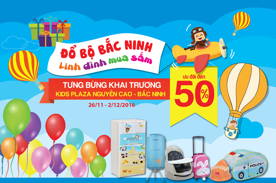 Kids Plaza đổ bộ TP Bắc Ninh với hơn 400 sản phẩm giá cực sốc chỉ 1k