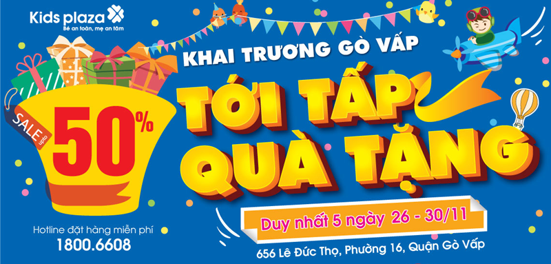 Giảm kịch sàn các sản phẩm cho mẹ và bé tại Kids Plaza Lê Đức Thọ