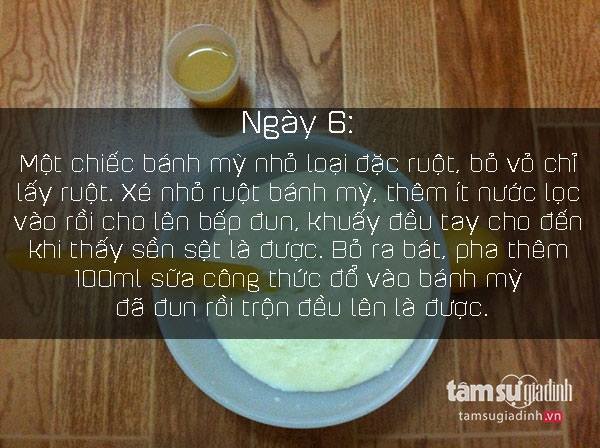 Thực đơn ăn dặm ngày 6