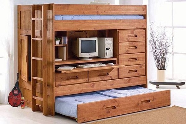 giường tầng gỗ