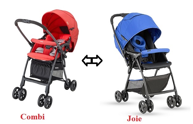 So sánh 2 dòng xe đẩy cao cấp Combi và xe đẩy Joie