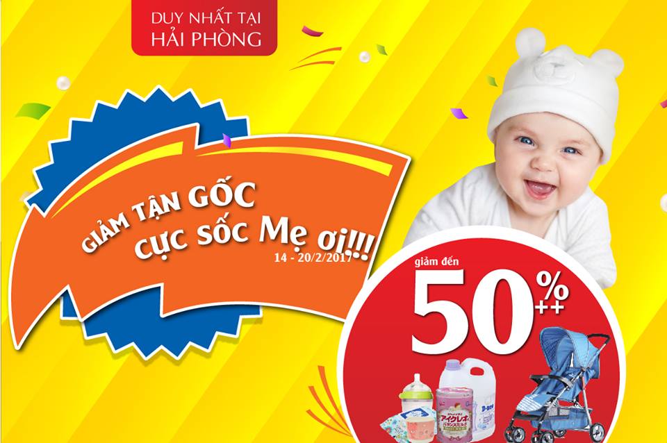 Giảm cực sốc tới 70% – Duy nhất tại Kids Plaza Hải Phòng