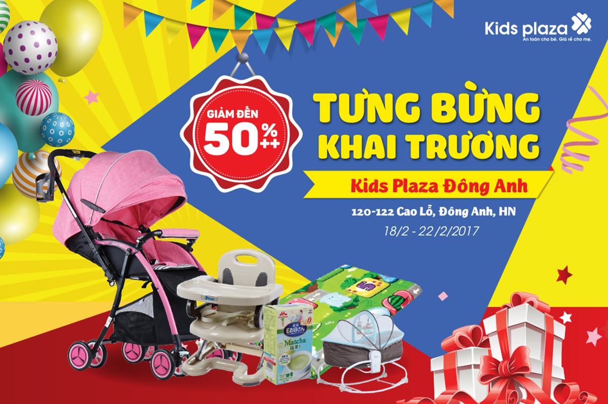 Hơn 1000 sản phẩm giá cực sốc chỉ 1k tại Kids Plaza Đông Anh