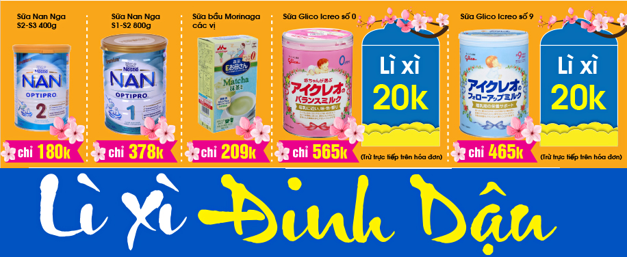 Khuyến mại sữa Nan, Morinaga, Glico hấp dẫn nhất tháng 02/2017 Khuyến mại sữa Nan, Morinaga, Glico hấp dẫn nhất tháng 02/2017