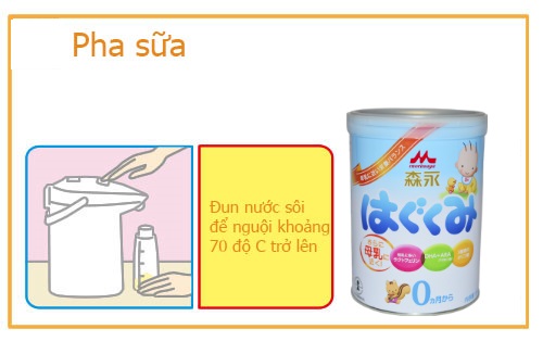 hướng dẫn cách pha sữa morinaga