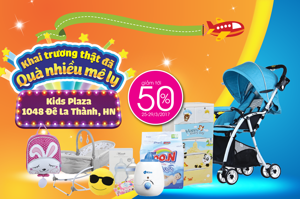 Chỉ với 5k mua hàng trăm sản phẩm tại Kids Plaza Đê La Thành