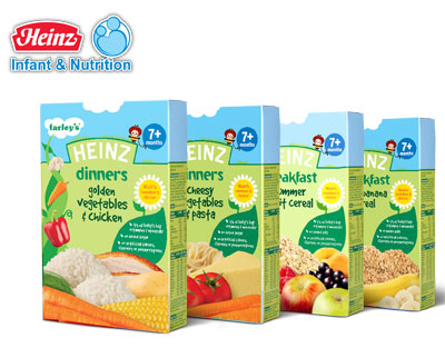 Bột ăn dặm Heinz vị mặn có những loại nào? Bột ăn dặm Heinz Anh 7m+