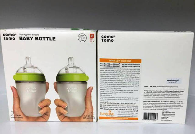 Cẩn trọng khi mua và sử dụng bình sữa Comotomo kém chất lượng