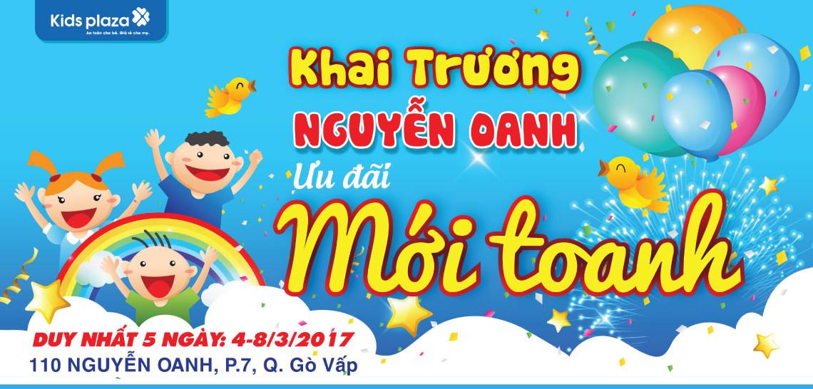 khai trương siêu thị mẹ và bé Kids Plaza Nguyễn Oanh