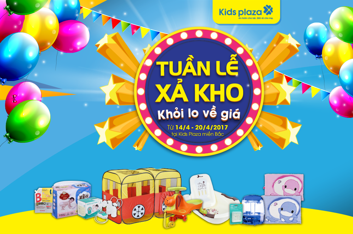 Bạt ngàn sản phẩm đồng giá chỉ từ 69k tại Kids plaza miền Bắc