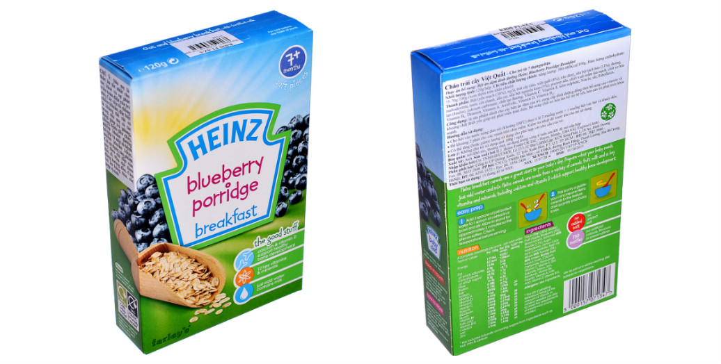 Cách pha bột ăn dặm Heinz vị cháo trái cây việt quất đúng chuẩn nhất