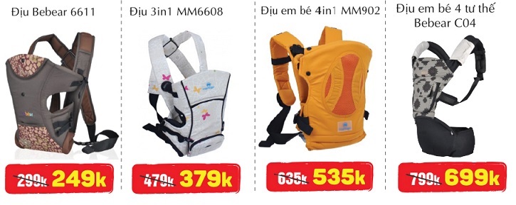 Nhanh tay mua ngay địu em bé giá rẻ bất ngờ