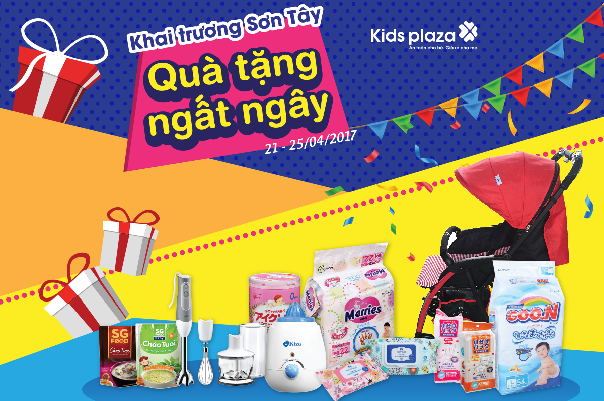 Hàng trăm sản phẩm bỉm sữa giá cực sốc duy nhất tại khai trương Sơn Tây