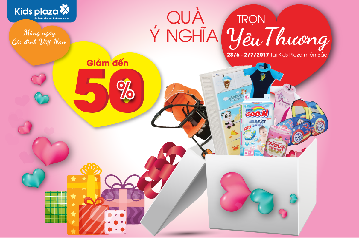 Quà tặng ngập tràn cùng vô vàn sản phẩm giảm tới 50% duy nhất tại Kids Plaza miền Bắc
