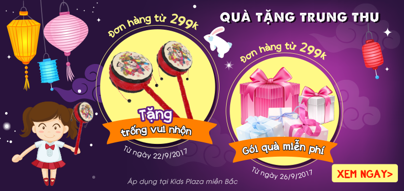 Sắm đồ trung thu, nhận ngay quà tặng duy nhất tại Kids Plaza miền Bắc!