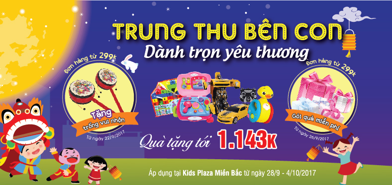 Hàng ngàn sản phẩm đồ chơi cho bé chỉ từ 24k duy nhất dịp trung thu 2017