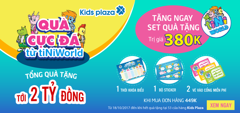 Mua hàng tại Kids, quà tặng cực khủng lên tới 2 tỷ đồng từ tiNiWorld