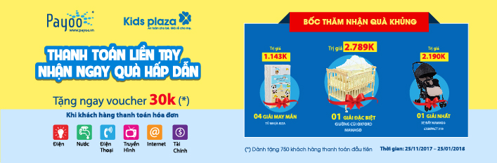 Thanh toán liền tay – Nhận ngay quà tới 3 triệu đồng từ Payoo