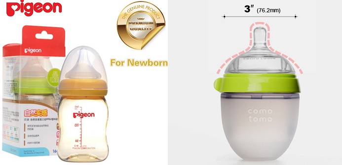 Kinh nghiệm cho mẹ nên mua bình sữa Pigeon hay Comotomo?
