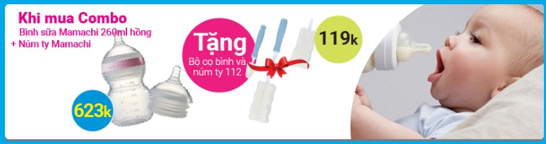 Mua bình sữa mamachi tặng bộ cọ rửa bình