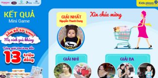 Công bố kết quả game “Sắm đồ sơ sinh – mẹ rinh quà khủng”